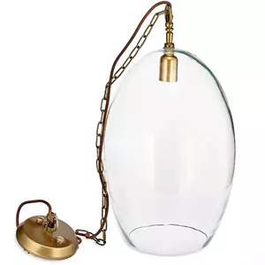 Nkuku Otoro Glass Pendant Small Oval